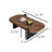 51'' Farmhouse Rectangle Coffee Table, Brown Wooden Coffee Table With Two Black Legs, Living Room Center Table