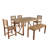 Tamye 6 - Person Wood Patio Dining Set with Rectangular Table-1816073432