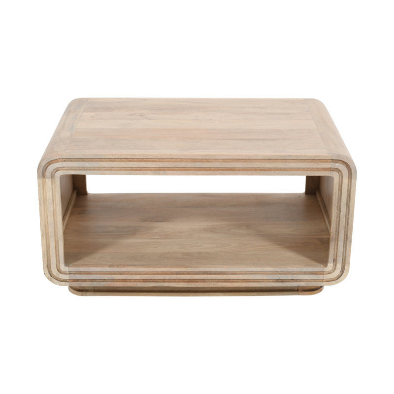 Hudson Solid Wood Coffee Table with Storage