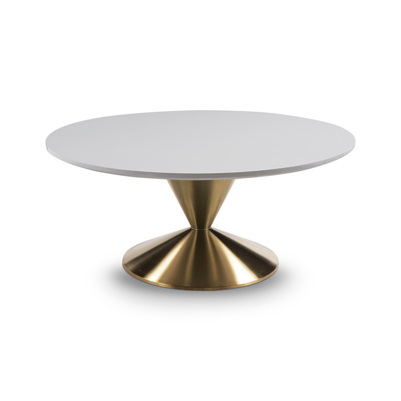 Ballynure Pedestal Coffee Table, Brass