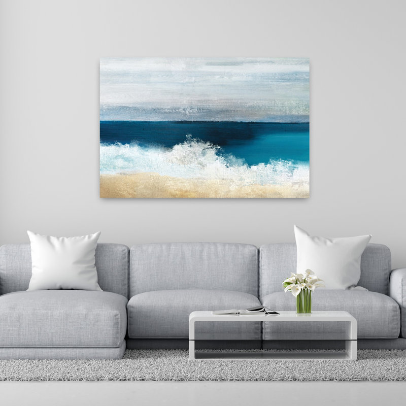 Beachfront Abstract Coastal Wall Art Print, 101.6cm H x 152.4cm W