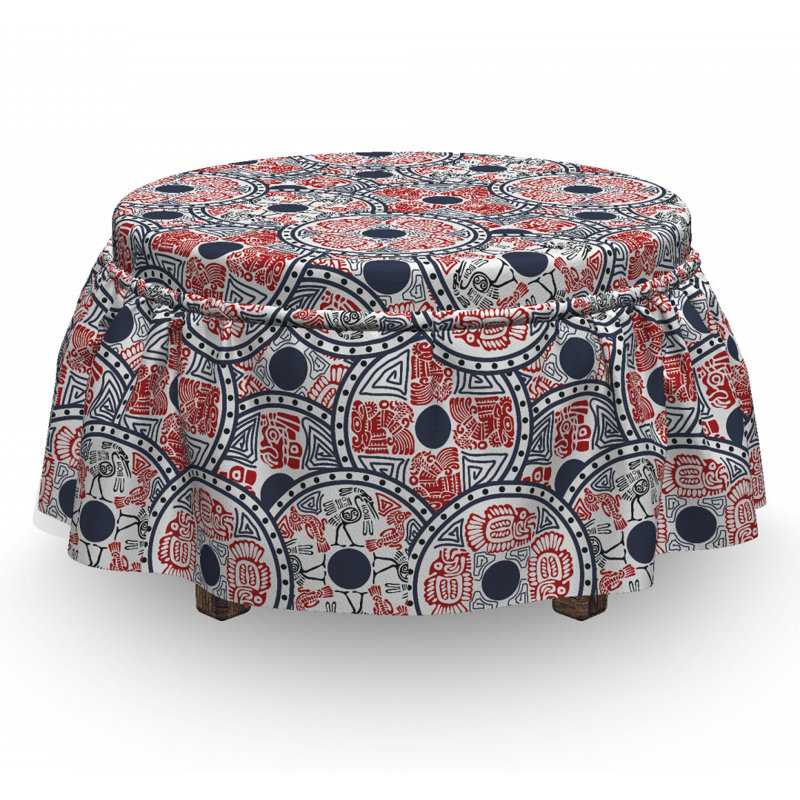 Housse pour repose-pieds circle motifs animaux