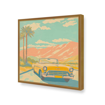 Reproduction d'art sur toile «Cadillac on Sunset II» par Walker Noble