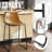 26 inch Bar Stools Set of 2, Modern Counter Height Bar Stools, Faux Leather Barstool with Back and Metal Leg, Armless Bar Chairs for Kitchen Island-995822180-962846032
