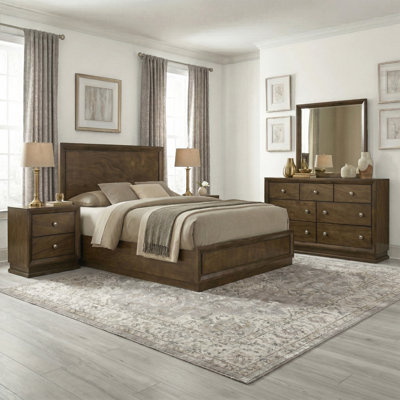Hardeman 3-Piece Panel Bedroom Set with Nightstands