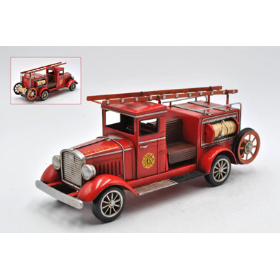 Alleffra Fire Engine Dream Truck Vintage Antique 1931 Tin Metal Model 24 Pumper Car 6 Art