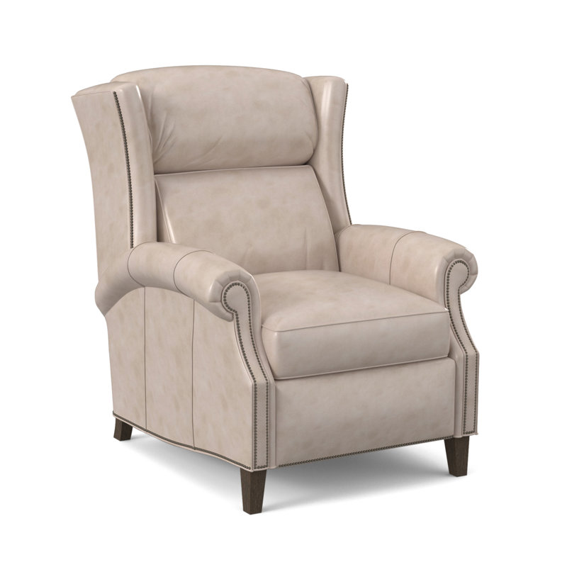 Broderick Recliner, #9 Gunmetal, Rio Mineral Genuine Leather, Cobblestone