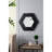 Versatile Hexagonal Mirror With Sturdy Wood Frame, Perfect For Enhancing Any Room's Decor And Functionality