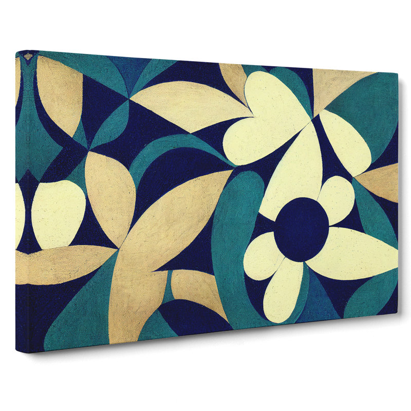Bluebell Flower Abstract Art - Wrapped Canvas, 40cm H x 60cm W x 3cm D
