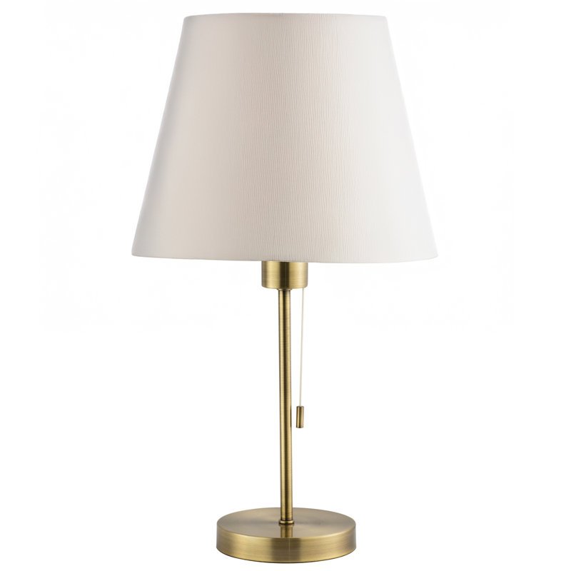 Metal Table Lamp, Gold, Clear