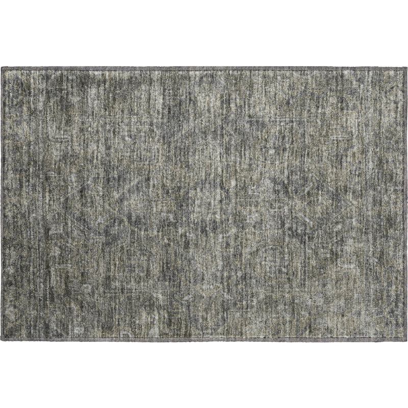 Premium Machine Washable Cerrito AMF571 Mocha Rug, Rectangle 1'8" x 2'6"