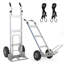 Chariot à main en aluminium, chariot à main robuste de 600 lb, chariot à main plateforme avec plaque de base extensible, 2 cordons élastiques pour le transport et le déplacement en entrepôt, magasin d'alimentation