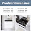 Meuble-lavabo simple mural 24 po avec plateau en résine noir intégré