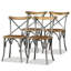 48cm H Cross Back Side Chair