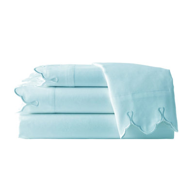 Scalloped 100% Cotton Standard Sheet Set