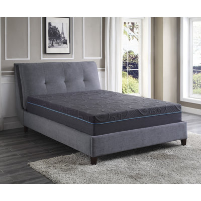 Certipur-us Gel Memory Foam Hybrid Eastern King Mattress In A Box-dark Gray + Foam+spring + King + Bedroom