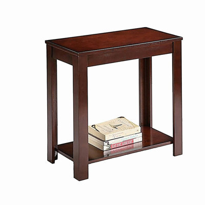 24-inch high wooden side table/coffee table, traditional design, dark cherry wood