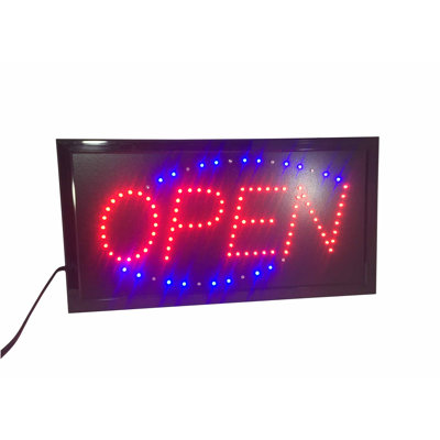 Ebern Designs® Bright LED OPEN SIGN ANIMATED NEON LIGHT CHAIN 417EF78106FD4B0F9DE3EFF1F9F3A27D