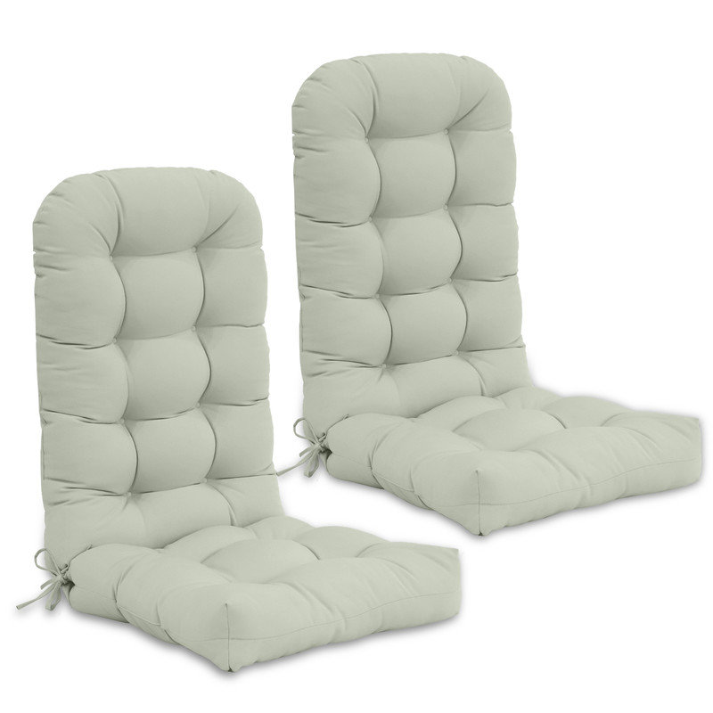 Outdoor/Indoor High Back Chair Cushion, Sage Green