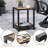 Double-Tier Patio End Table Outdoor Aluminum Side Table-425495784