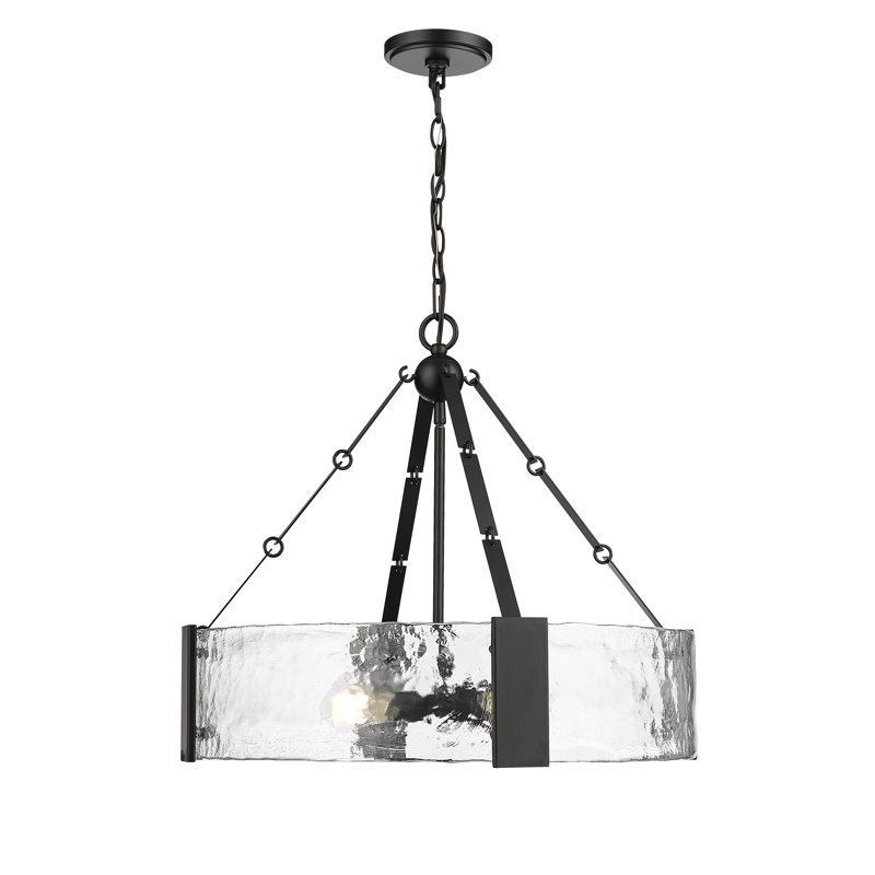 Rezi Pendant - Matte Black, 4, 21" H x 24.25" W x 24.25" D