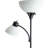 Kamer 71'' Black Torchiere Floor Lamp with Outlet