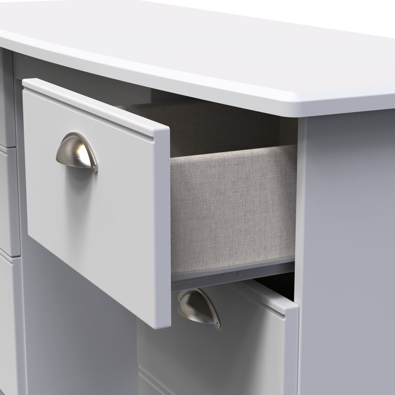 Fully Assembled Murier Dressing Table, Grey Matt/Grey Matt