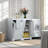 Freestanding Laundry Cabinet With Tilt-Out Hamper & Adjustable Shelf,Door Shelve Design