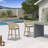 Alexamarie 24" Patio Bar & Counter Stool with Waterproof Upholstered and Powder Metal-949675902