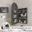 Armoires à pharmacie arquées avec miroir, miroir de salle de bain avec rangement et prise de charge 3 tablettes réglables-266774898-266774867