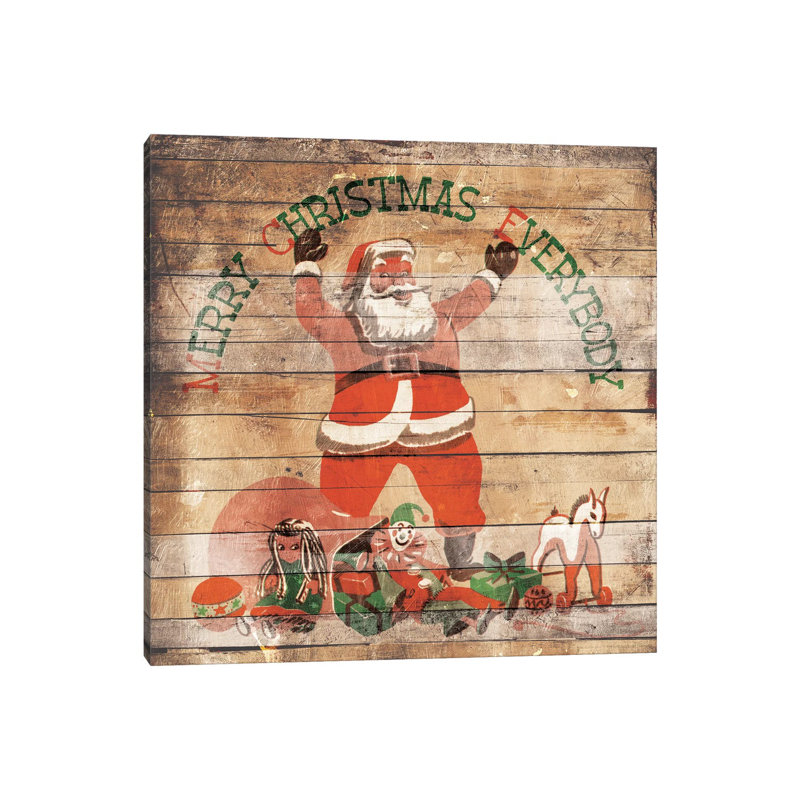 Merry Christmas Everybody by Milli Villa - Wrapped Canvas Painting, 30.48 cm H x 30.48 cm W