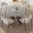 Modern Round Kitchen Dining Table Set with Dining Chairs-112460106-112460104