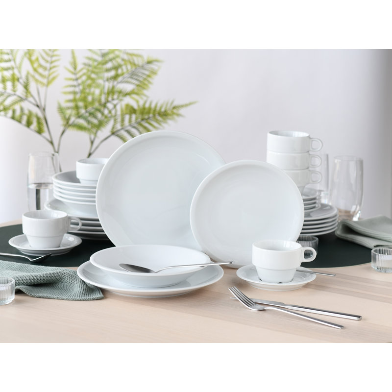 Milano Weiss Porcelain China Dinnerware Set Piece