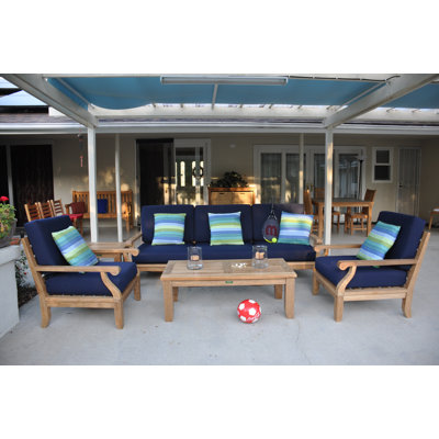 Gatsby 5 - Person Modular Patio Conversation Set with Sunbrella® Cushions
