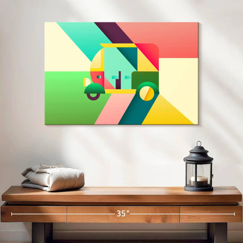 Mehar Abstract Rickshaw, 16" H x 24" W