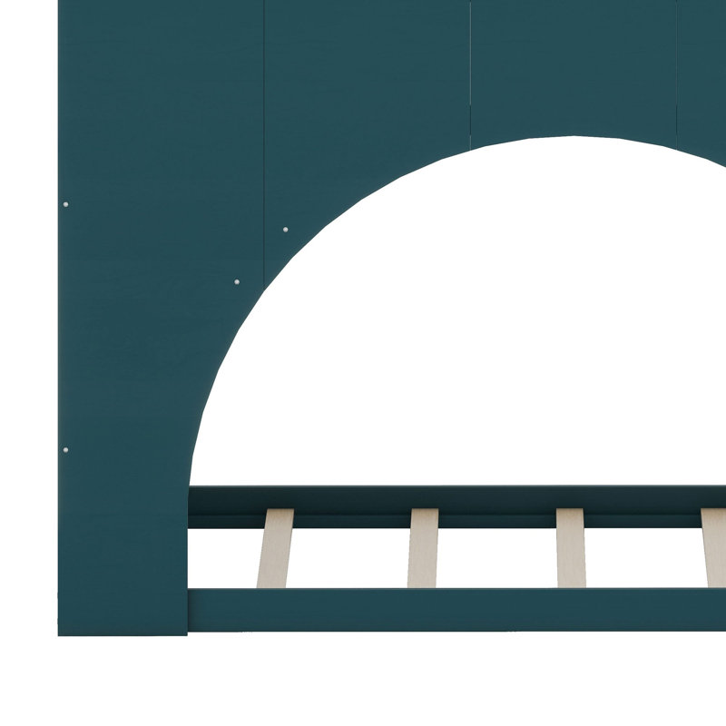 Lit superposé avec éclairage DEL modulaire et silhouette semi-circulaire pour chambres d'enfants modernes, Twin