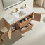 Meuble-lavabo mural simple 48 po avec lavabo en céramique