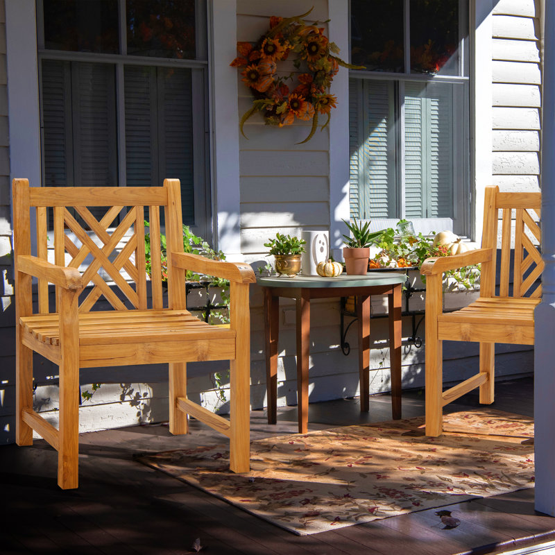 Chippendale Outdoor Teak Dining Armchair