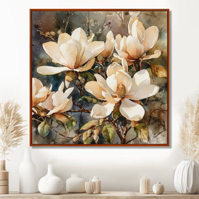 «Cream Magnolia Symphony», reproduction d'art sur toile