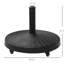 Base de parasol 20,5 po avec roulettes et matériau durable, 50 lb, noir, pour poteaux de 1,5 po ou 2 po, support extérieur pour patio à 4 roues, pelouse, terrasse, piscine