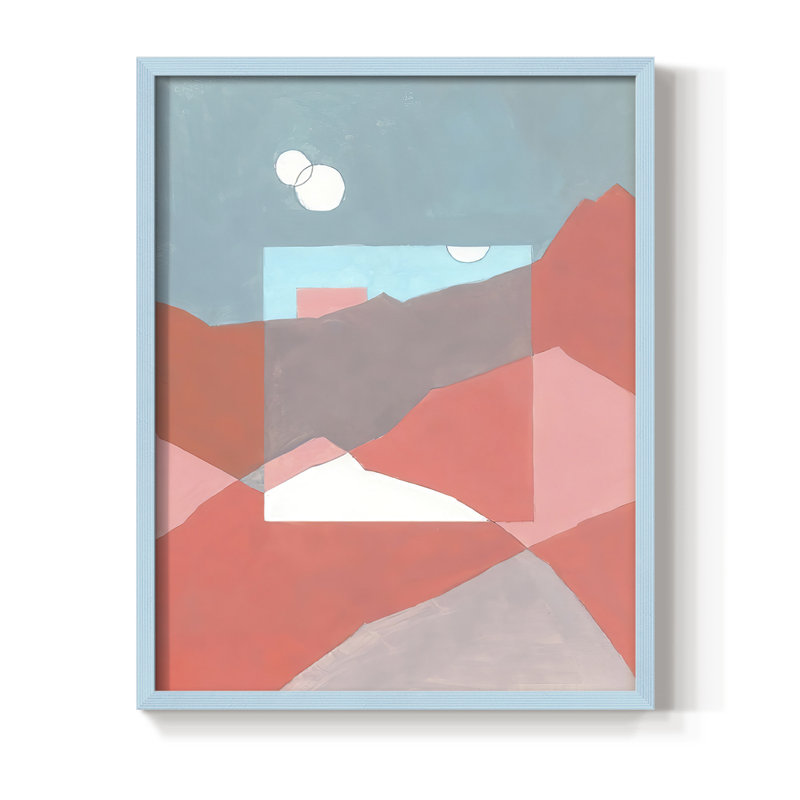 «Desert Dreamscape II», reproduction encadrée - bois massif, H 10 po x l 8 po, Bleu