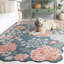 Tapis d'intérieur floral en coton touffeté à la main Dianella Jardin-1017146652