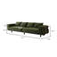 Canapé de salon droit et moderne en tissu chenille-129512867