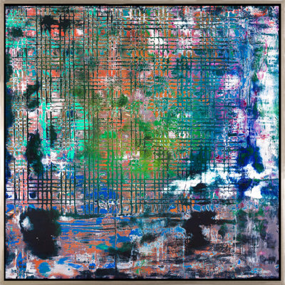 Grid Board - Peinture sur toile à cadre flottant