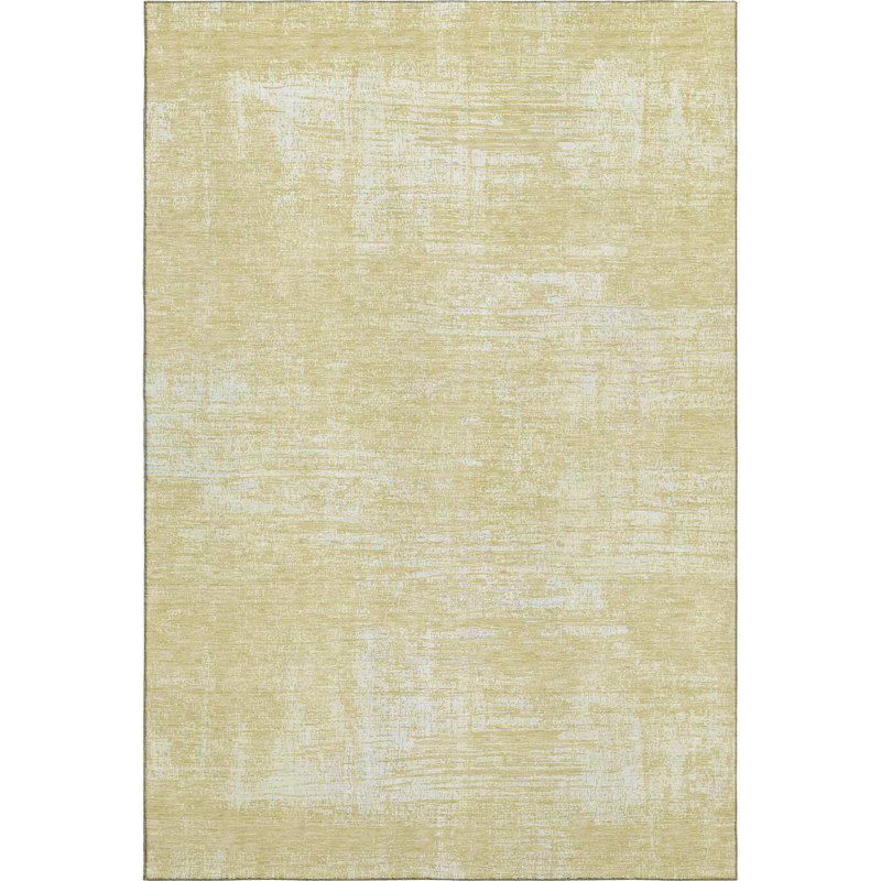 Premium Machine Washable Prisco Wheat Rug, Rectangle 10' x 14'