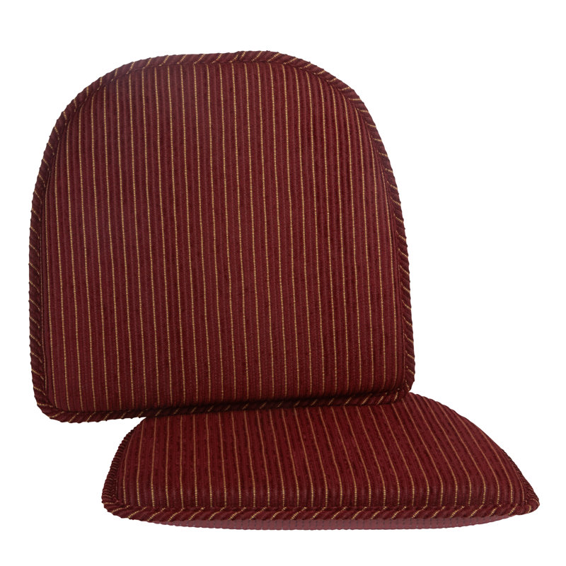 Coussins de chaise antidérapants 16 po x 15 po x 2 po, Rouge