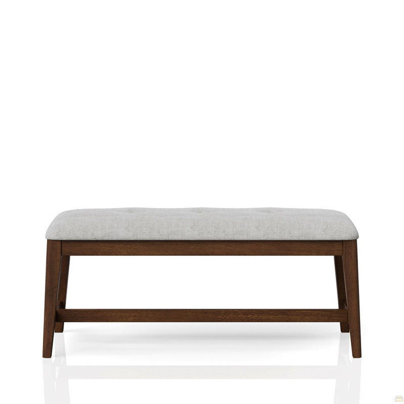 Backless Upholstered Dining Bench Mid-Century Seating