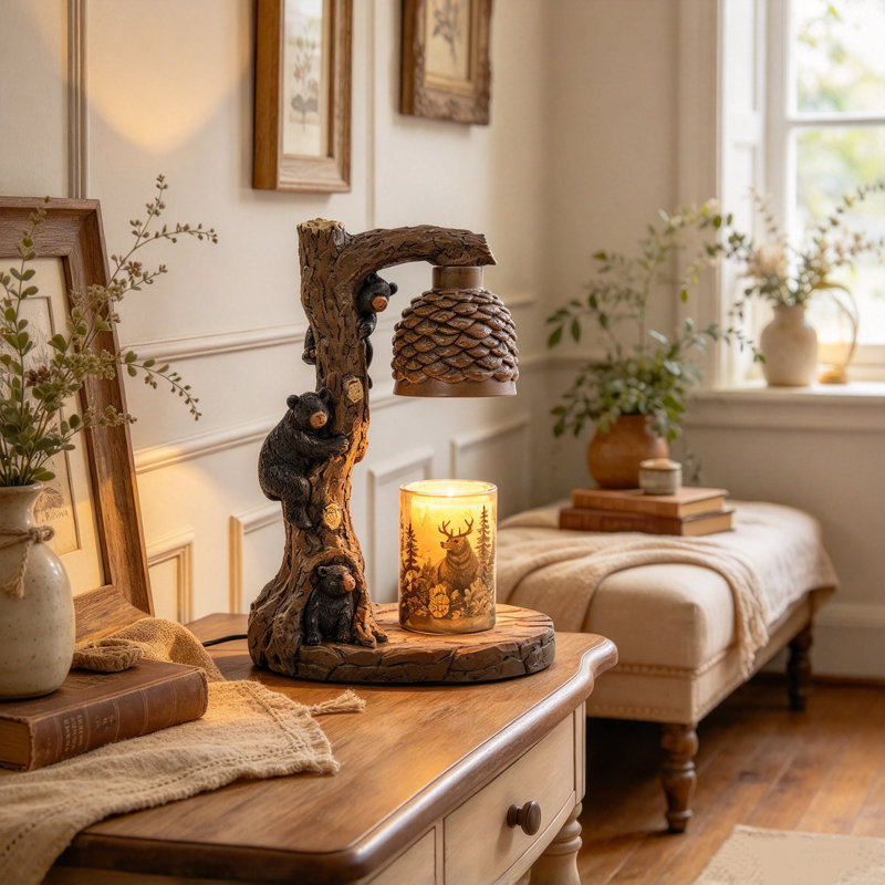 Lampe rustique en cire d'ours rustique