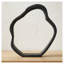 Sculpture de table en fer noir avec lignes courbes