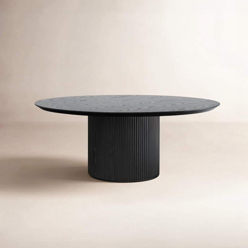 Table de salle à manger à piédestal 70,86 po Anela, Ebano